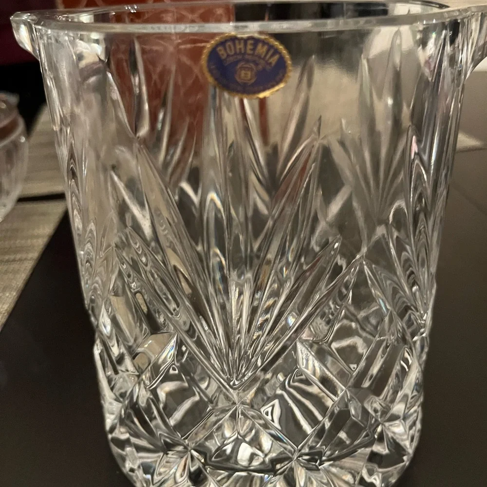 Vintage crystal champagne ice bucket